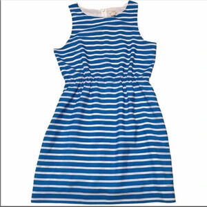J. Crew Blue White Striped Sleeveless Dress Size 10